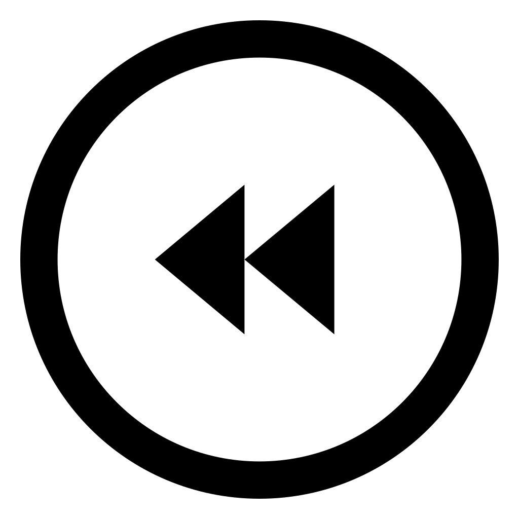 Backward Circular Multimedia Button