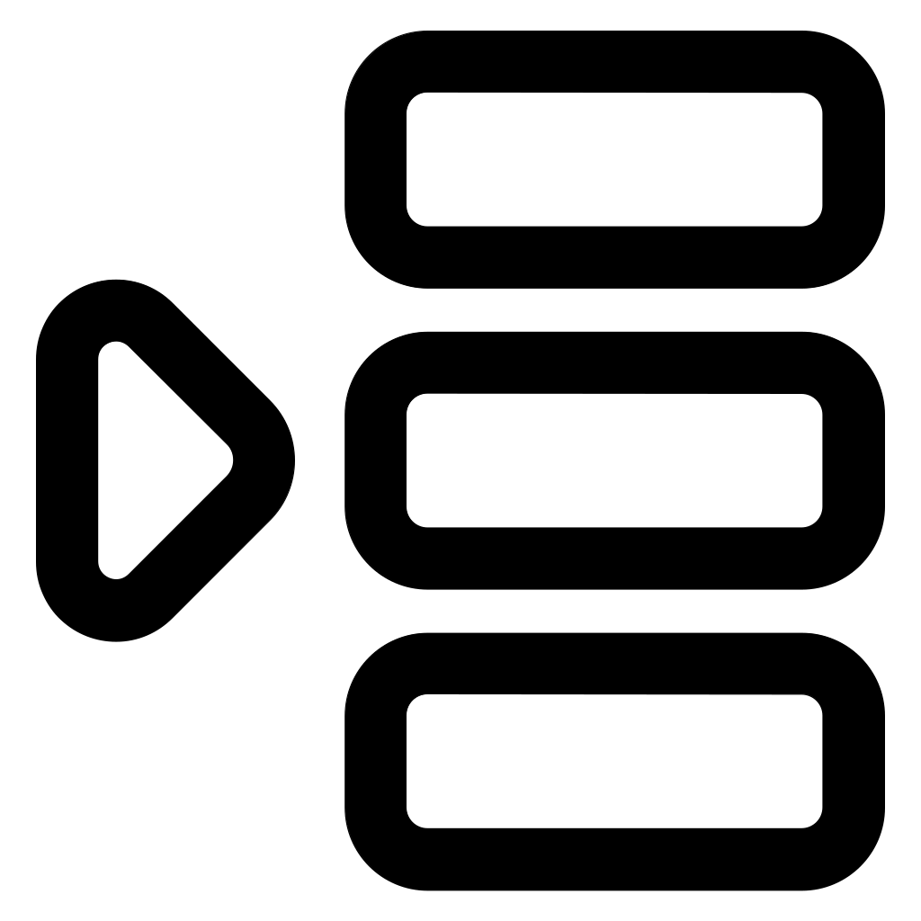 List Interface Button With An Arrow