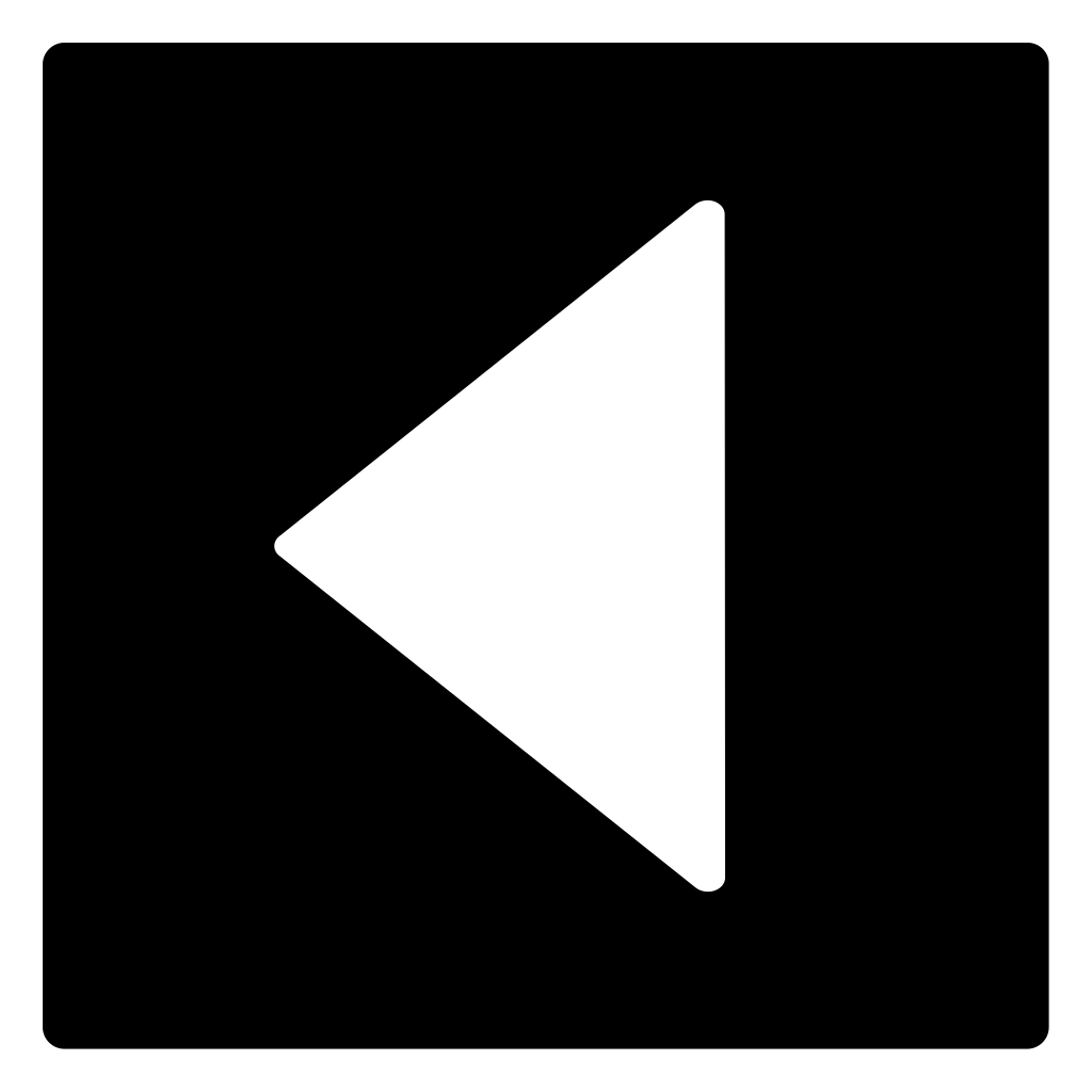 Back Triangular Left Arrow In Square Filled Button