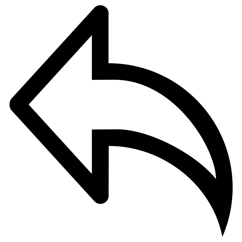 Left Arrow Curve Outline