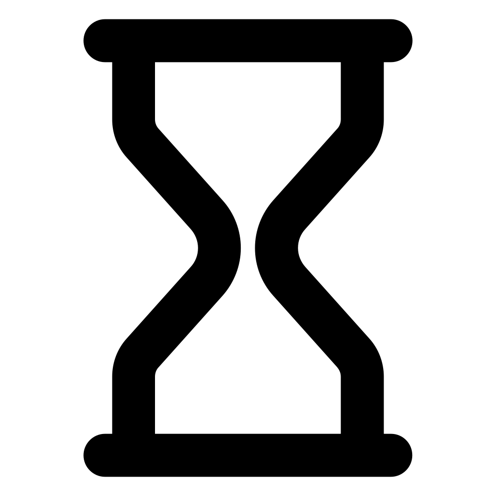Empty Sand Clock Outlined Tool Symbol