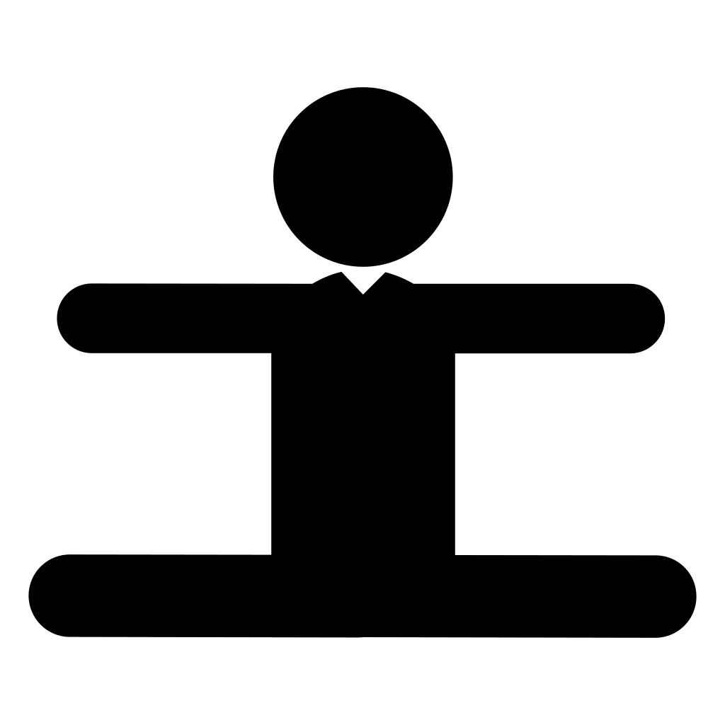 Man Posture With Opened Arms And Legs To Both Sides