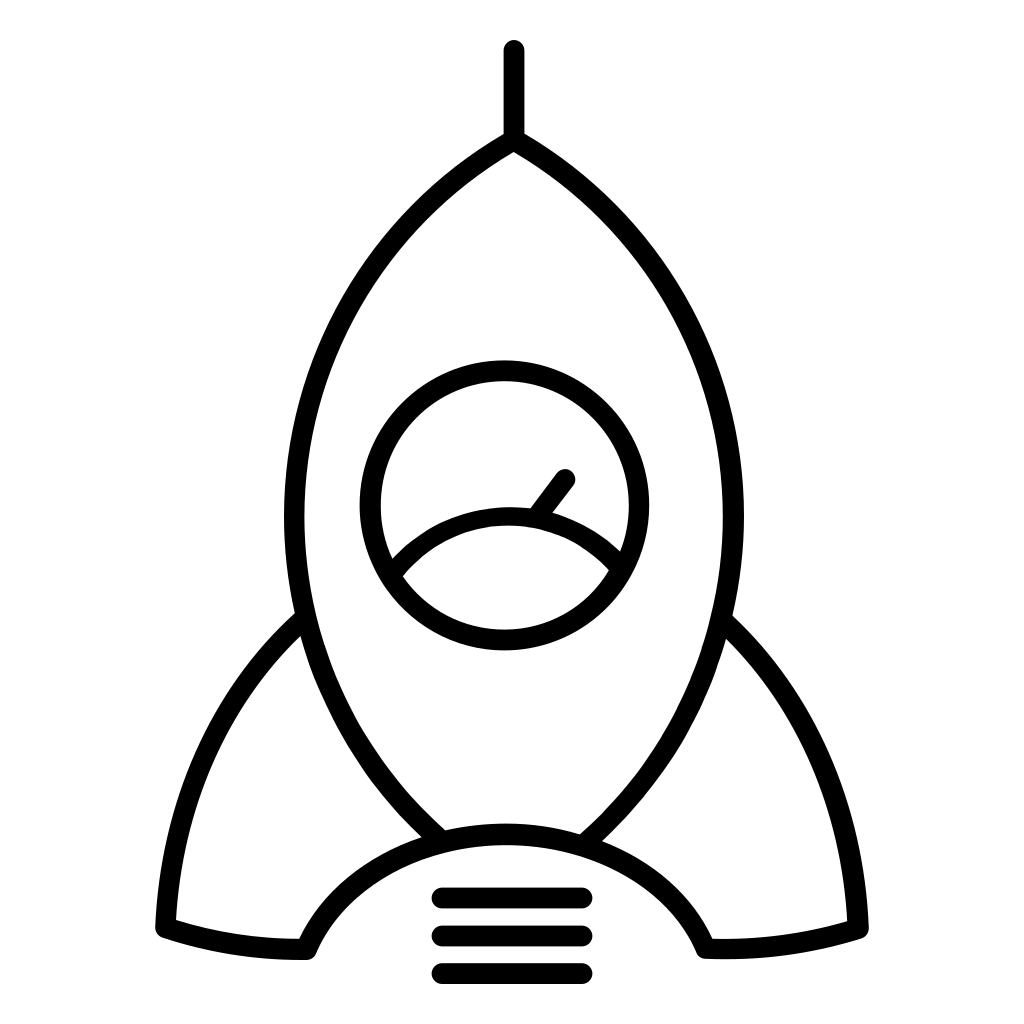 Rocket With Speedometer Shape On It